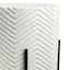 White Planter with Metal Stand, Medium