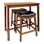 3-Piece Margot Wooden Pub Set, Walnut Finish