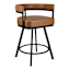 Noah Swivel Counter Stool, Cognac
