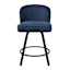 Evelyn Swivel Counter Stool, Navy Blue