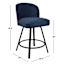Evelyn Swivel Counter Stool, Navy Blue
