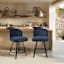 Evelyn Swivel Counter Stool, Navy Blue