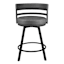 Milo Swivel Counter Stool, Dark Grey