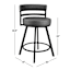 Milo Swivel Counter Stool, Dark Grey