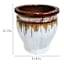 White Drip Glaze Ceramic Outdoor Planter, Small