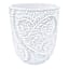 White Embossed Outdoor Planter, Large