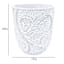 White Embossed Outdoor Planter, Large