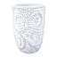 White Embossed Outdoor Planter, Small