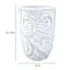 White Embossed Outdoor Planter, Small