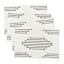 Set of 4 Black Broken Stripe Placemats