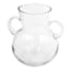 Clear Glass Vase, 7"