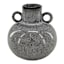 Black Speckled Ceramic Vase with Handles, 4.75"