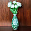 Green & White Porcelain Vase, 3x6