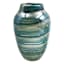 Blue & Green Glass Vase, 11"