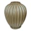 Tan Fluted Ceramic Vase, 6x7