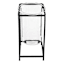Clear Glass Hurricane Candle Holder with Black Stand, 10"