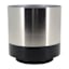 Silver Black Metal Outdoor Planter, Medium