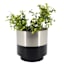 Silver Black Metal Outdoor Planter, Small