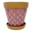 Indoor Sierra Planter Red with Saucer, 6"