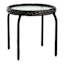 Providence Fairview Wicker Patio Side Table, Black