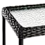 Providence Fairview Wicker Patio Coffee Table, Black