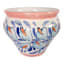 Hand Painted Spanish Orange Swirl Outdoor Planter, Large