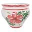Hand Painted Spanish Red Floral Outdoor Planter, Large