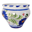 Hand Painted Spanish Blue Floral Outdoor Planter, Small