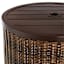 Highland Umbrella Patio Table, Brown Wicker