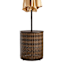 Highland Umbrella Patio Table, Brown Wicker