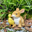 Bunny & Duck Outdoor Garden Statue, 7"