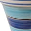 Hand Painted Blue Stripe Spanish Outdoor Planter, Medium
