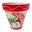 Hand Painted Spanish Red Floral Outdoor Planter, Large