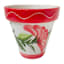 Hand Painted Spanish Red Floral Outdoor Planter, Medium