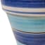 Hand Painted Spanish Blue Stripe Outdoor Planter, Small