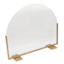 Tempered Glass Firescreen with Gold Base, 38x32