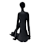 Matte Black Yoga Pose Sculpture, 14"