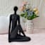 Matte Black Yoga Pose Sculpture, 14"