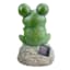 Solar Eyes Frog Outdoor Garden Statue