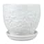 Indoor Rose Flora Planter with Saucer, 6"