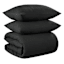 Crosby St. 3-Piece Black Waffle Cotton Duvet Set, Full/Queen