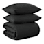 Crosby St. 3-Piece Black Waffle Cotton Duvet Set, King