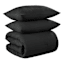 Crosby St. 3-Piece Black Waffle Cotton Comforter Set, King