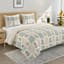Honeybloom 3-Piece Floral Block Print Gauze Quilt Set, Full/Queen