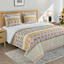 Honeybloom 3-Piece Floral Stripe Printed Cotton Percale Quilt Set, Full/Queen