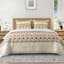 Honeybloom 3-Piece Floral Stripe Printed Cotton Percale Quilt Set, King