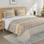 Honeybloom 3-Piece Floral Stripe Printed Cotton Percale Quilt Set, King