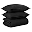 Crosby St. 3-Piece Black Waffle Quilt Set, Full/Queen