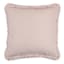 Found & Fable Solid Taupe Woven Throw Pillow with Fringe, 18"