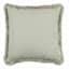 Honeybloom Green Slub Throw Pillow With Fringe, 18"